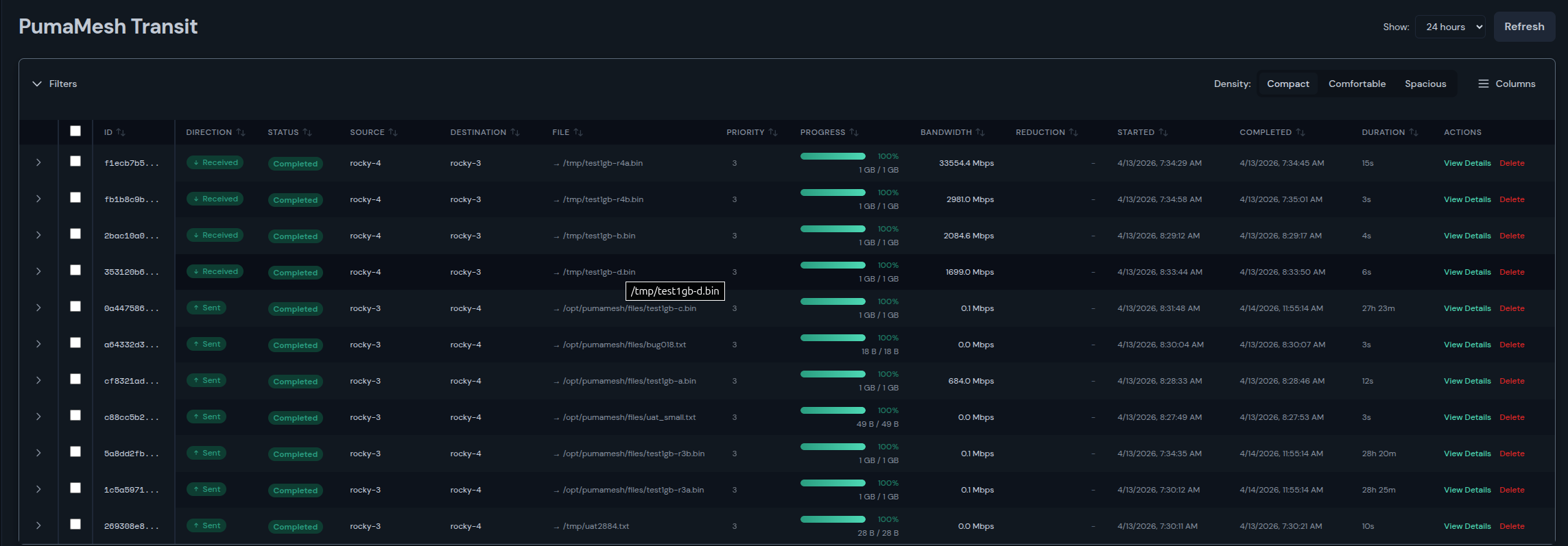 PumaMesh Transit view
